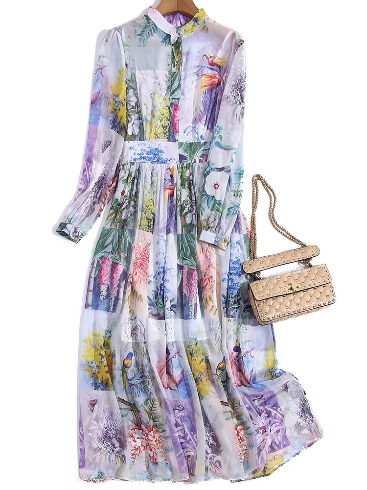 

quality ZK01345 High New Fashion Women 2021 spring Luxury famous Brand European Design party style Dress