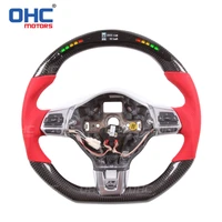 carbon fiber led steering wheel compatible for mk6 gti gli r line dsg