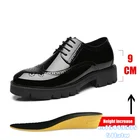 Броги, современные модельные туфли для увеличения роста, мужские костюмные туфли для джентльмена, высокие туфли-оксфорды на невидимом каблуке, мужские туфли на платформе 479 см