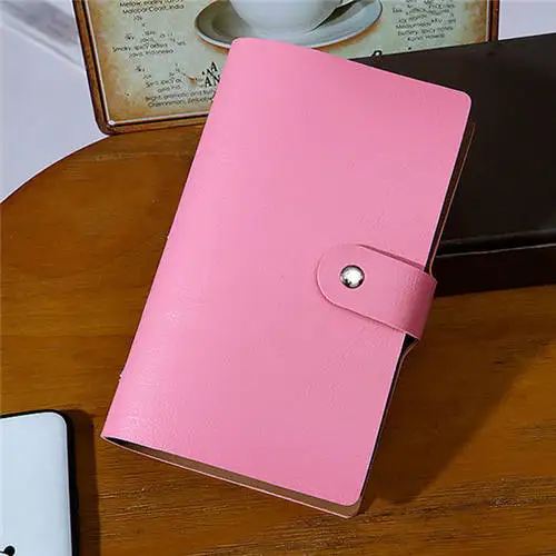 pink Сумочка для карт, 1 шт., 156 бит, унисекс, бизнес-держатель для карт из искусственной кожи, сумка для кредитных карт, Carteira Mujer, Прямая поставка - Цвет: pink