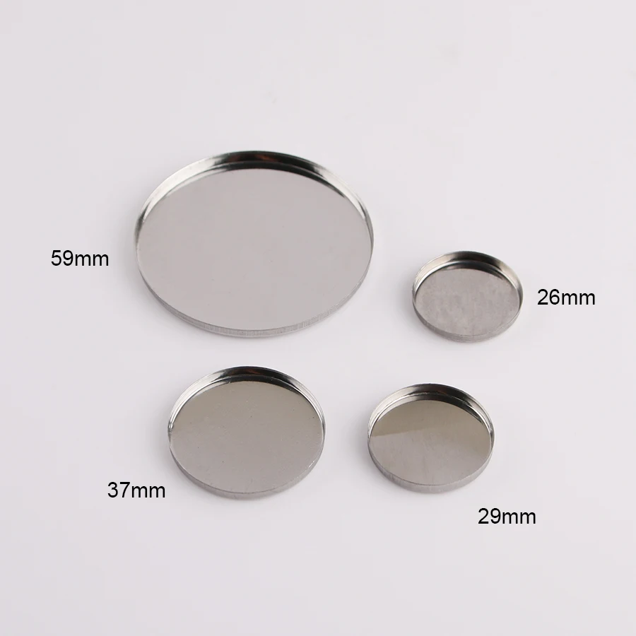 100 шт./лот 37 мм круглая магнитная Сковорода Из Нержавеющей Стали для теней макияжа
