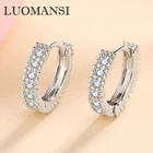 Серьги-гвоздики Luomansi S925 из серебра пробы, с мусанитом