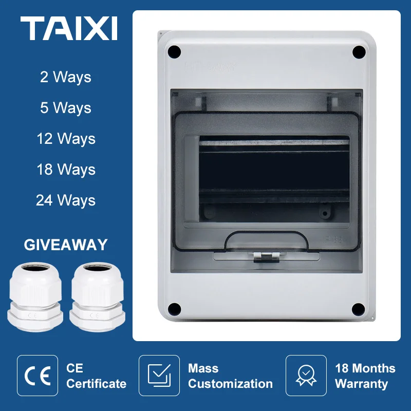 Уличная Водонепроницаемая электрическая распределительная коробка с 2/5/8/12/15/18/24