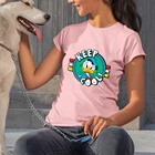 Удобный топ в стиле Харадзюку, одежда с надписью KEEP COOL, женские футболки с принтом Диснея, Прямая поставка, модная Повседневная летняя новая продукция