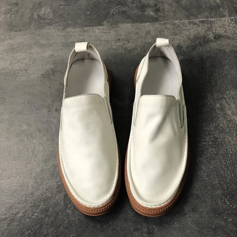 Кроссовки мужские из натуральной кожи в стиле Харадзюку дышащие мягкие без