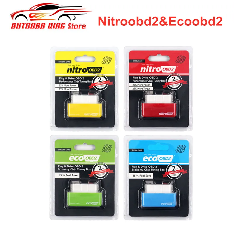 Лучший ECO Nitro EcoOBD2 чип тюнинг коробка бензин дизель нитроobd2 EcoO BD2 15% экономия