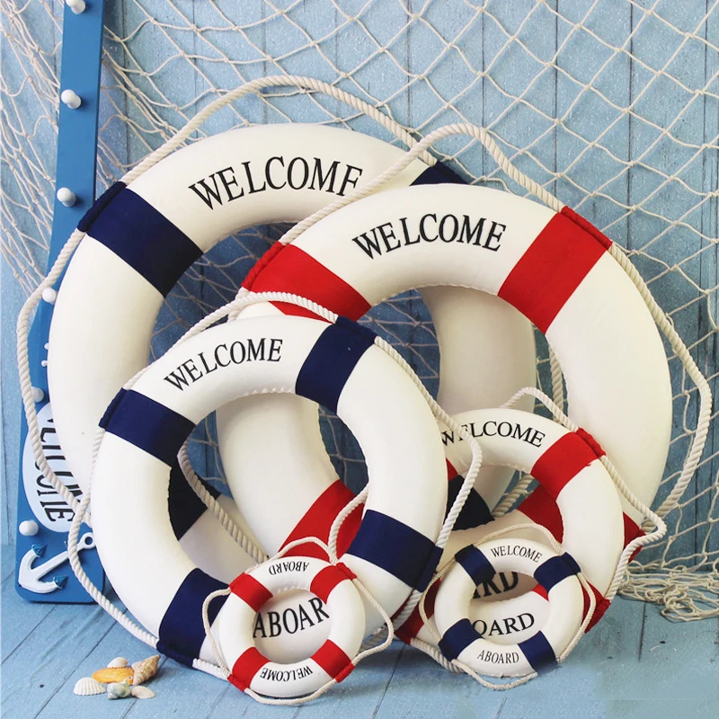 Летнее украшение для окон в средиземноморском стиле морской спасательный круг