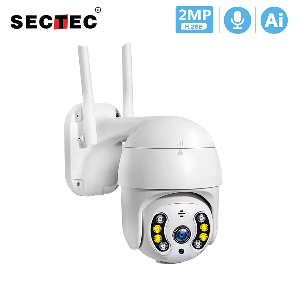 

SECTEC 1080P PTZ Беспроводная IP камера водонепроницаемая 4X цифровая зум скорость купольная Супер Мини WiFi охранная CCTV камера Аудио Обнаружение