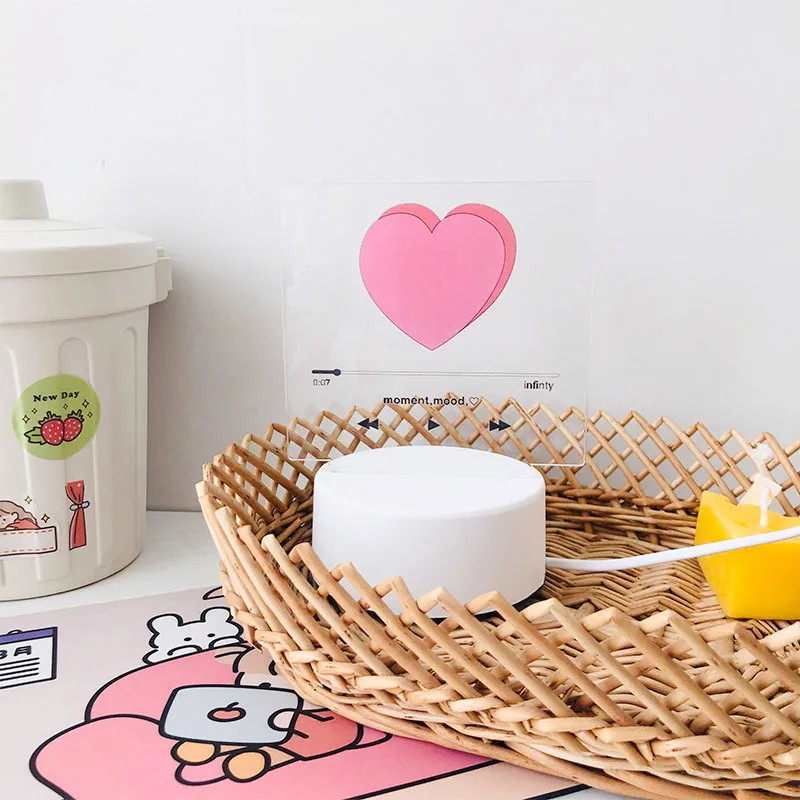 Романтическая любовь 3D лампа шар в форме сердца акриловый светодиодный