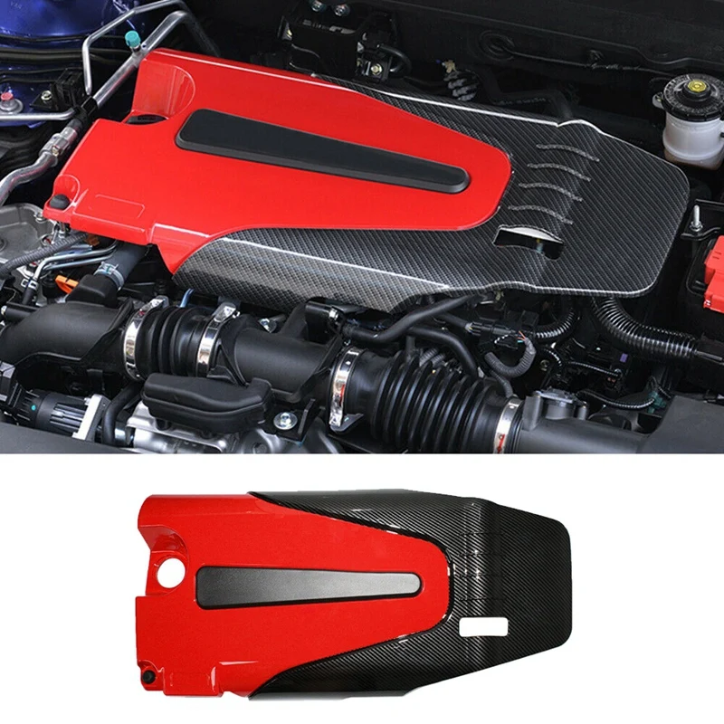 

Carbon Style Engine Cover Bonnet Hood Protection Soundproof Cover for Honda Civic Accord 10Th 2016-2018 1.5T