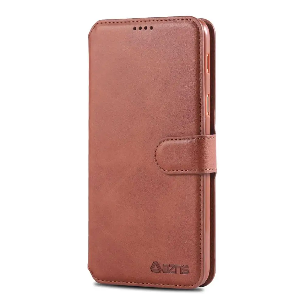 Brown xnw Кожаный флип-чехол для Xiao mi Red mi Note 7, 8, 6, 5 Pro, A2 Lite, чехол-кошелек для mi Red mi 6a 5 Plus, 6 Pro, держатель для карт, Global Coque - Цвет: Brown xnw