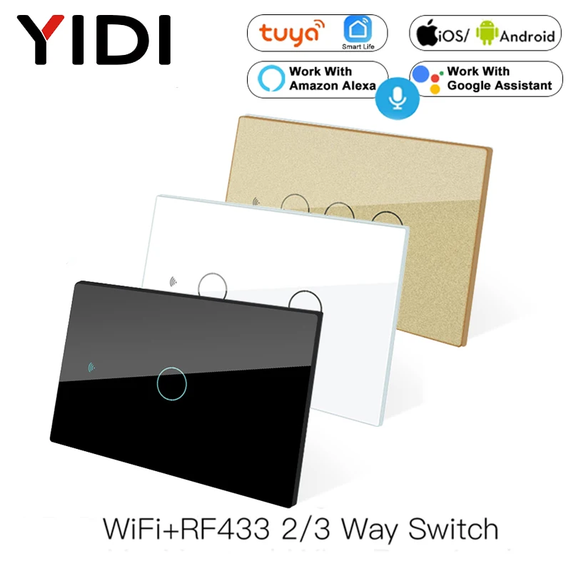 Wi Fi умный светильник переключатель RF433 приложение Smart Life Tuya Беспроводной
