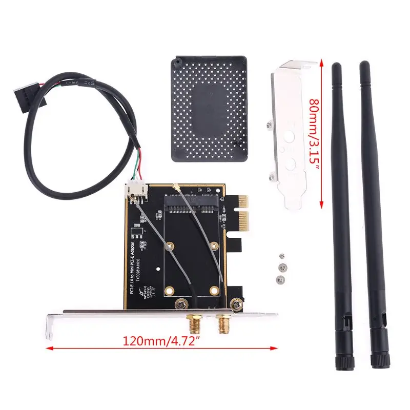 2020 новый Wifi адаптер PCI E 1X к Mini Pci Express Raiser Беспроводная Поддержка Bluetooth Функция