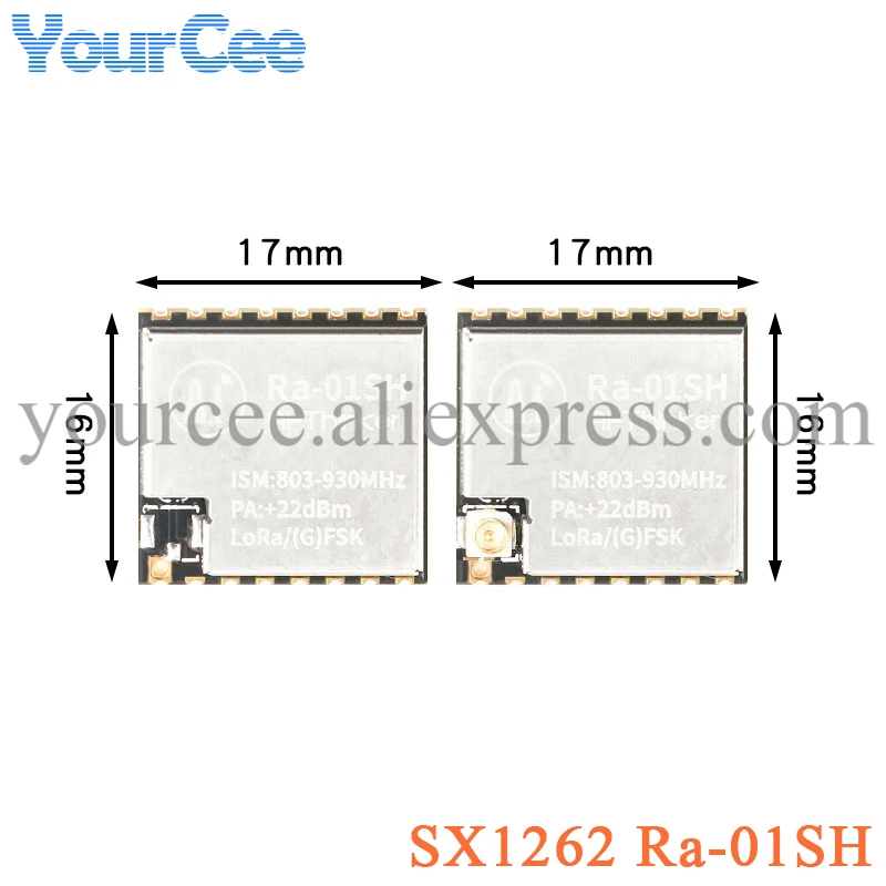 

SX1262 Φ LoRa RF WIFI беспроводной модуль радиочастоты 803-930MHz IPEX антенна 3,3 V SPI интерфейс Φ Ra 01SH