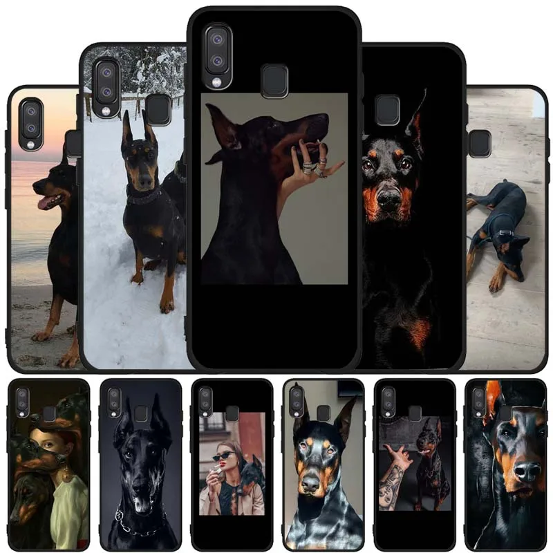 Крутой черный мягкий чехол Doberman для телефона Samsung A10 A20 A30 A40 A50 A70 A21 A31 A51 A71 A41 A32 A42 S52
