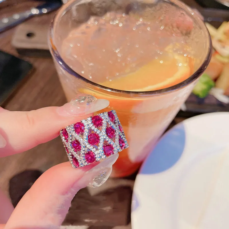 

2022 винтажное обручальное кольцо серебряного цвета, Уникальные Широкие кольца с камнем для женщин, Женское кольцо