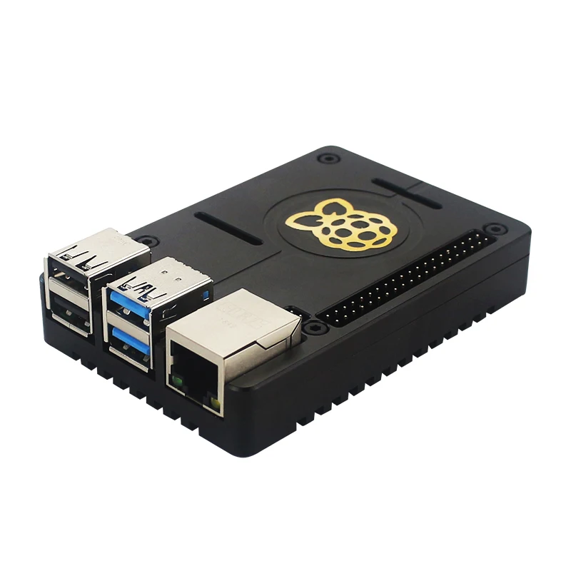 Чехол для Raspberry Pi 4 из алюминиевого сплава Черный Защитный металлический корпус с