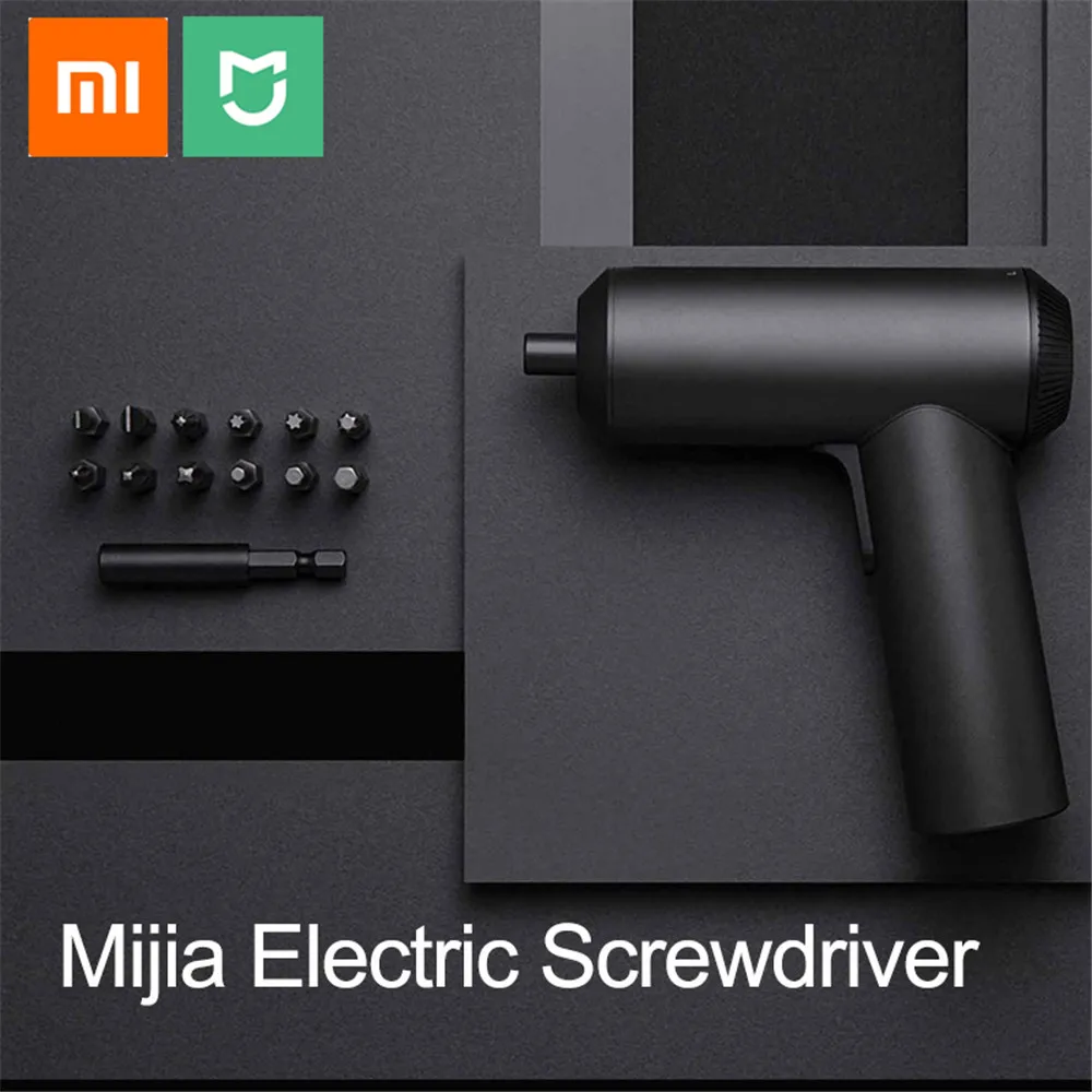 Xiaomi Беспроводная перезаряжаемая отвертка 3,6 V 2000mAh Li-Ion 5N. m электрическая отвертка с 12 шт S2 Биты для отвертки