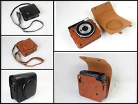 for fujifilm instax square sq6 camera bag case pu leather vintage shoulder strap pouch protection carry cover