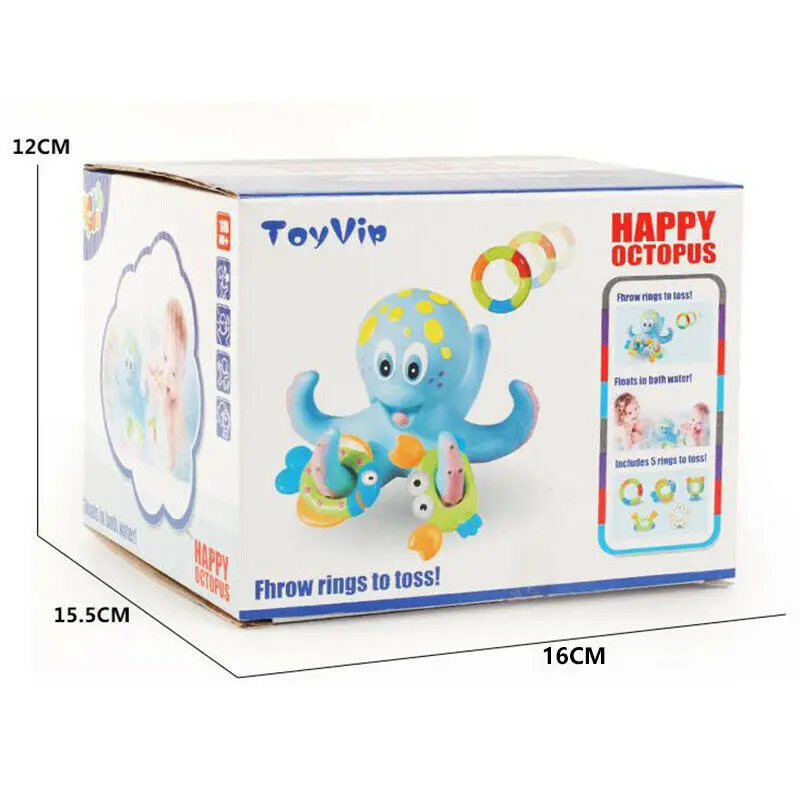 Милые игрушки для ванной с осьминог 5 шт. плавающее кольцо игры в ванну купания