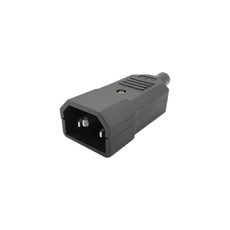 Male Черный IEC 320 C14 штекер для C13 со штекера на гнездо Socket Мощность разъем адаптера 3 pin AC 250V 10A нейлоновый Коннектор с изоляцией - Цвет: Male