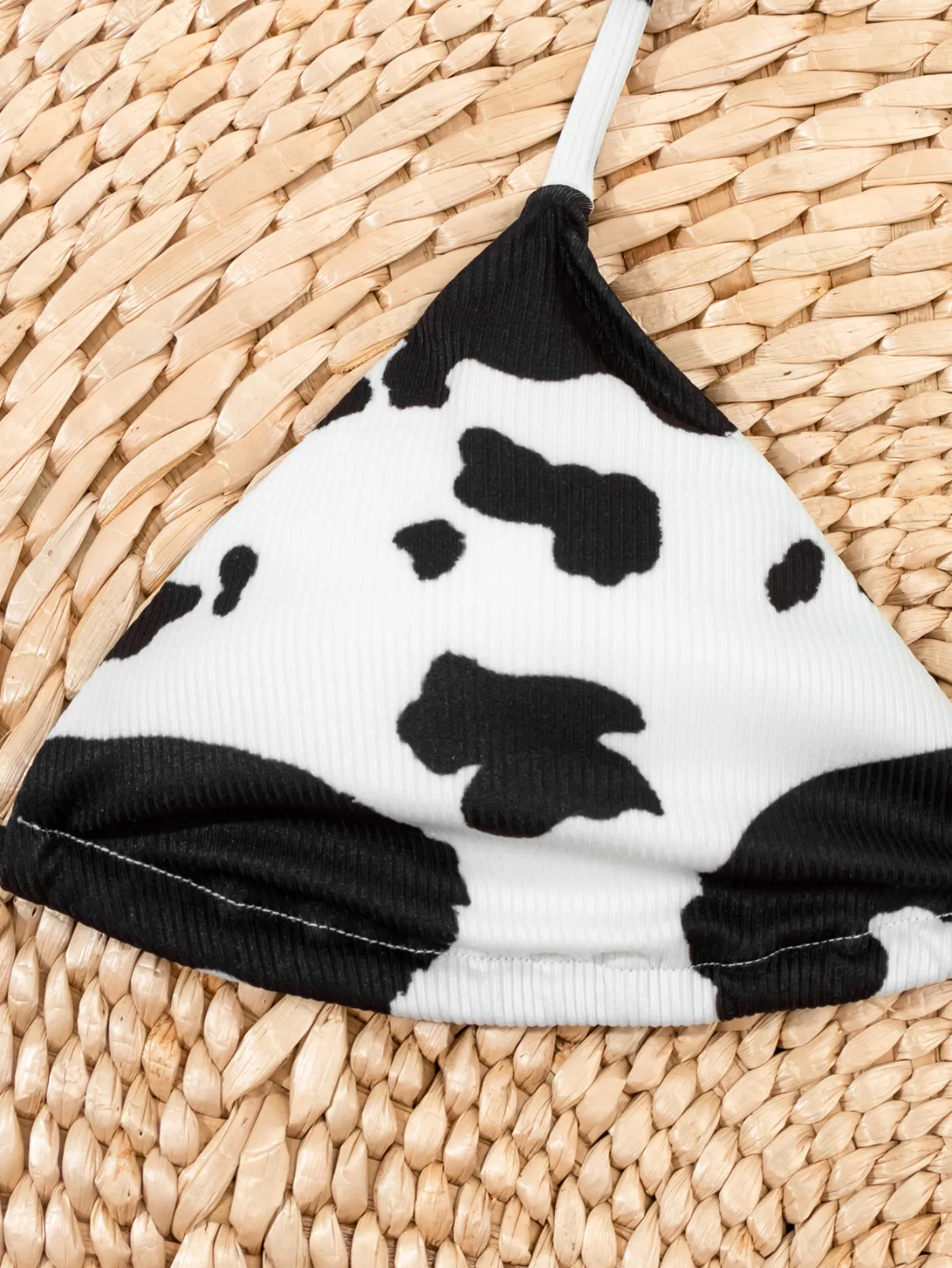 

Cow Bikini Women Ruched Hollow Sexy Bikini Push-Up Padded Swimwear Popular Swimsuit Beachwear Set 2021