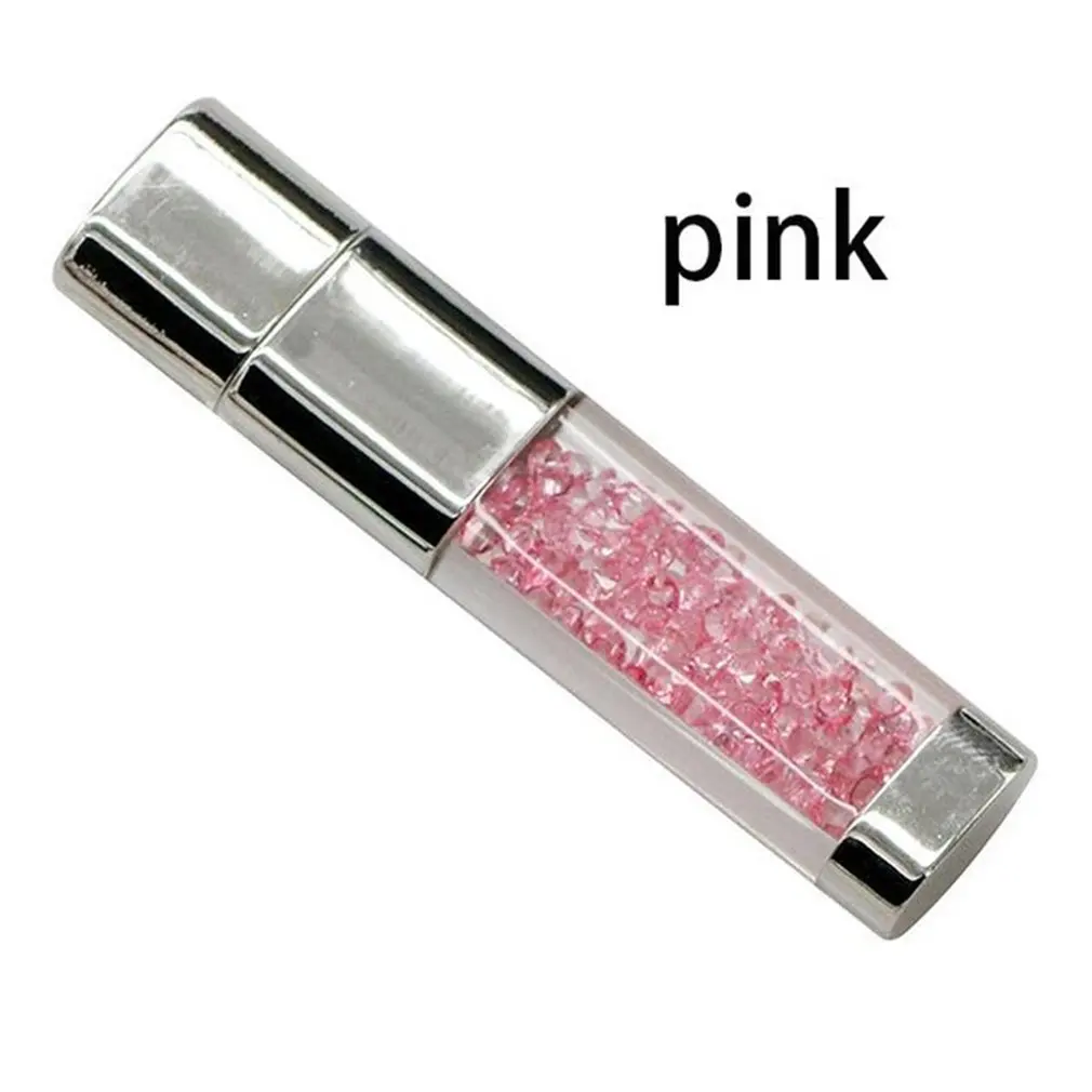 Розовый Фиолетовый портативный мини-накопитель с натуральным бриллиантом