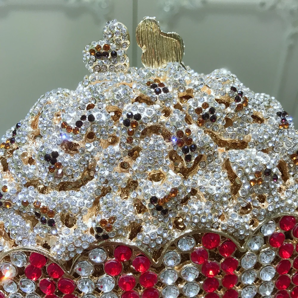 Женская вечерняя сумка из сплава с кристаллами/отверстиями клатч для вечеринок