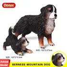 Фигурки героев Oenux 2 шт., Бернская горная собака, фигурки животных, осанка, приседание, Бернская горная собака, куб, коллекционные игрушки