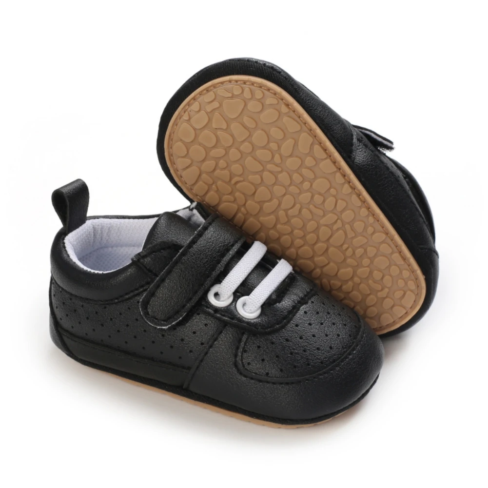 

Hot Selling 0-18M Baby Boy Girl Shoes Leather Toddler Rubber Sole Anti-slip Shoes Infant Newborn Moccasins First Walkers