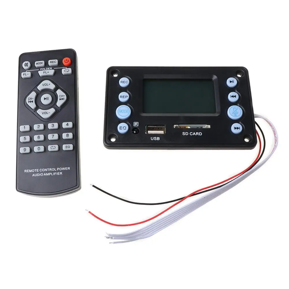 DC 5V 4 0 микрофон порт записи Bluetooth MP3 декодер плата модуль USB SD WAV WMA APE FLAC FM с пультом