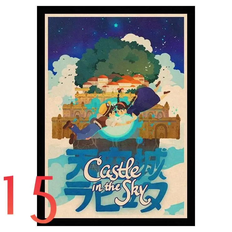 Идеальный JL Laputa Castle in the Sky Хаяо миядзяки; домашний декор крафт Бумага высокое качество постер на стену стикеры TKZC01