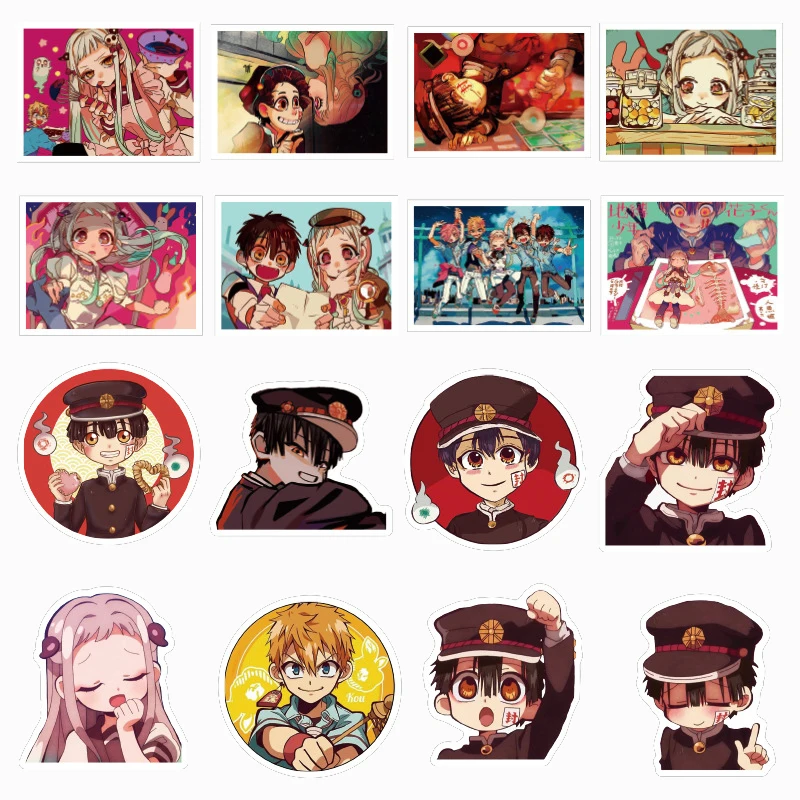Pegatina de Hanako Kun para &aacute;lbum de recortes, calcoman&iacute;a de grafiti para ni&ntilde;os, Anime japon&eacute;s, Maleta, nevera, diario, Cosplay, 50 Uds.-2
