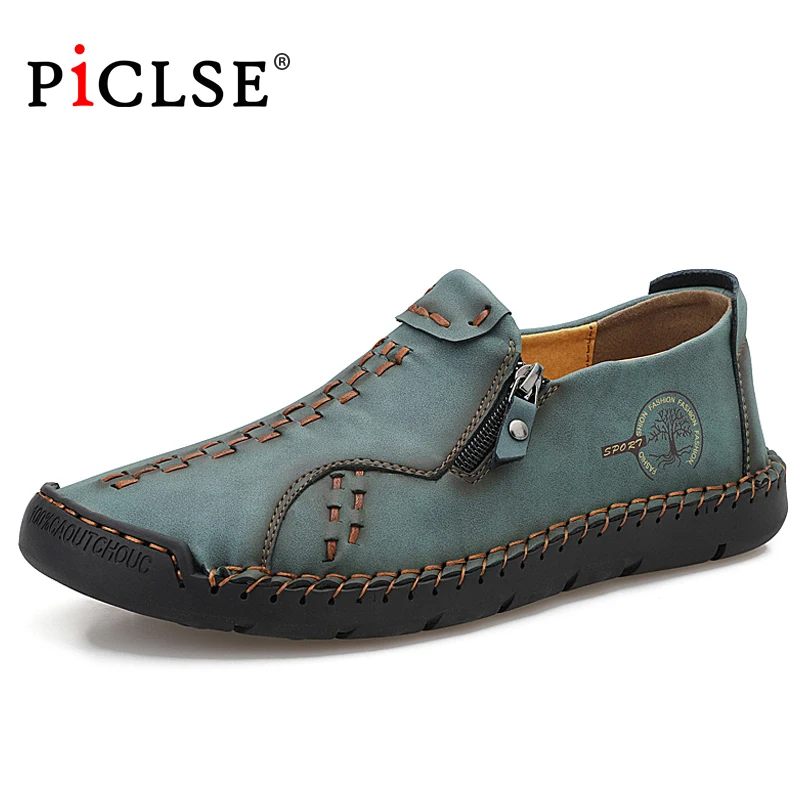 

Plus size Cow Leather Shoes Men Loafers Casual Men Flat shoes Comfortable Walking Driving Shoes Moccasins Man shoes hombre