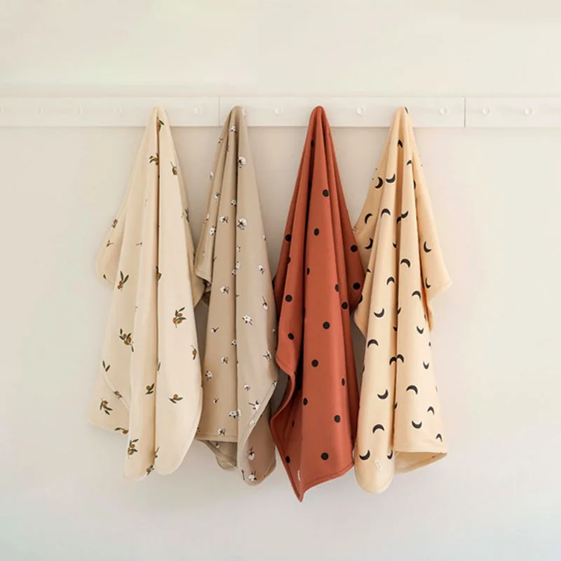 

Ins 83x83 cm Baby Cotton Blankets Kid Girls Carriage Windproof Thin Swaddle Wrap Newborn Bath Towel Quilt Infant Muslin Blankets