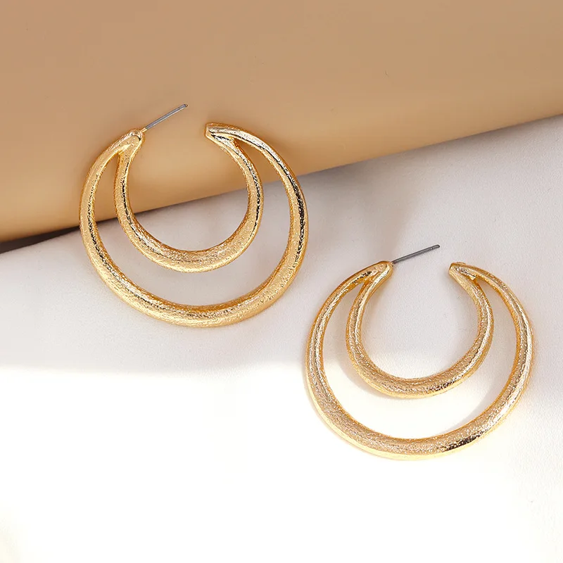 2020 Новые Фирменные массивные серьги ZA ювелирные изделия женские винтажные золотые Большая Луна индийские