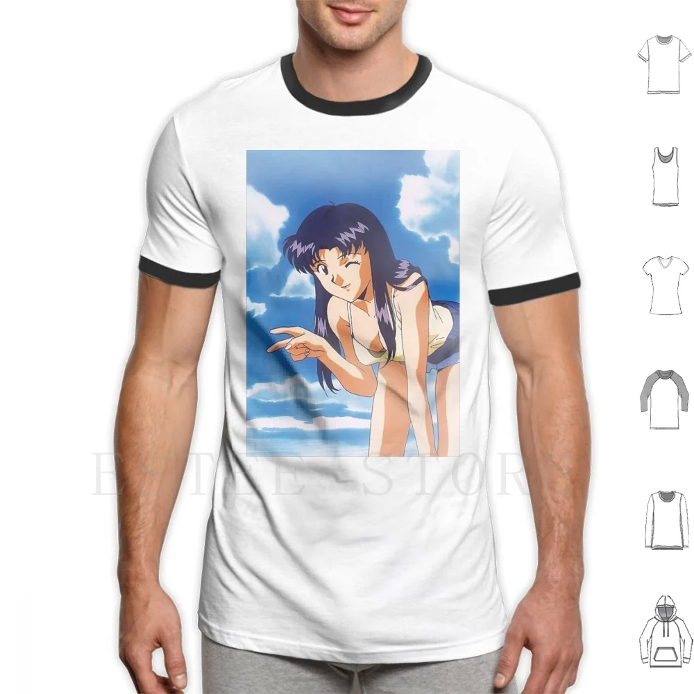 Футболка Misato Katsuragi для фотосъемки, Мужская хлопковая футболка 6Xl Eva, Shinji, аниме Kaworu Asuka, третий удар, мейча, японские хидаки Анно