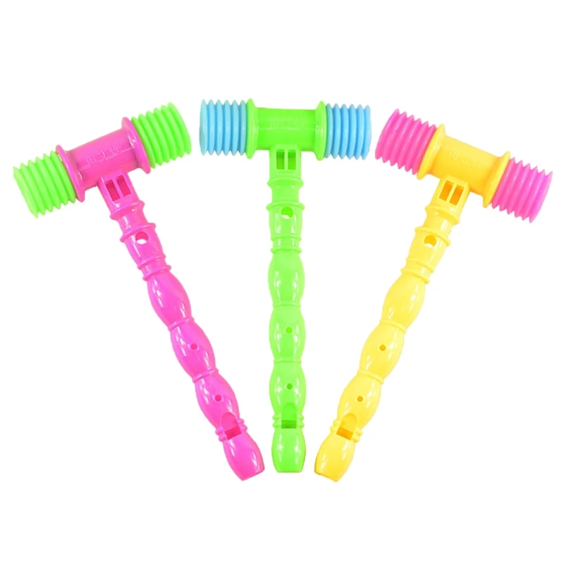 

3Pcs/set Baby Handhold Toy Hammer Multifunctional Pounding Toy with Whistle