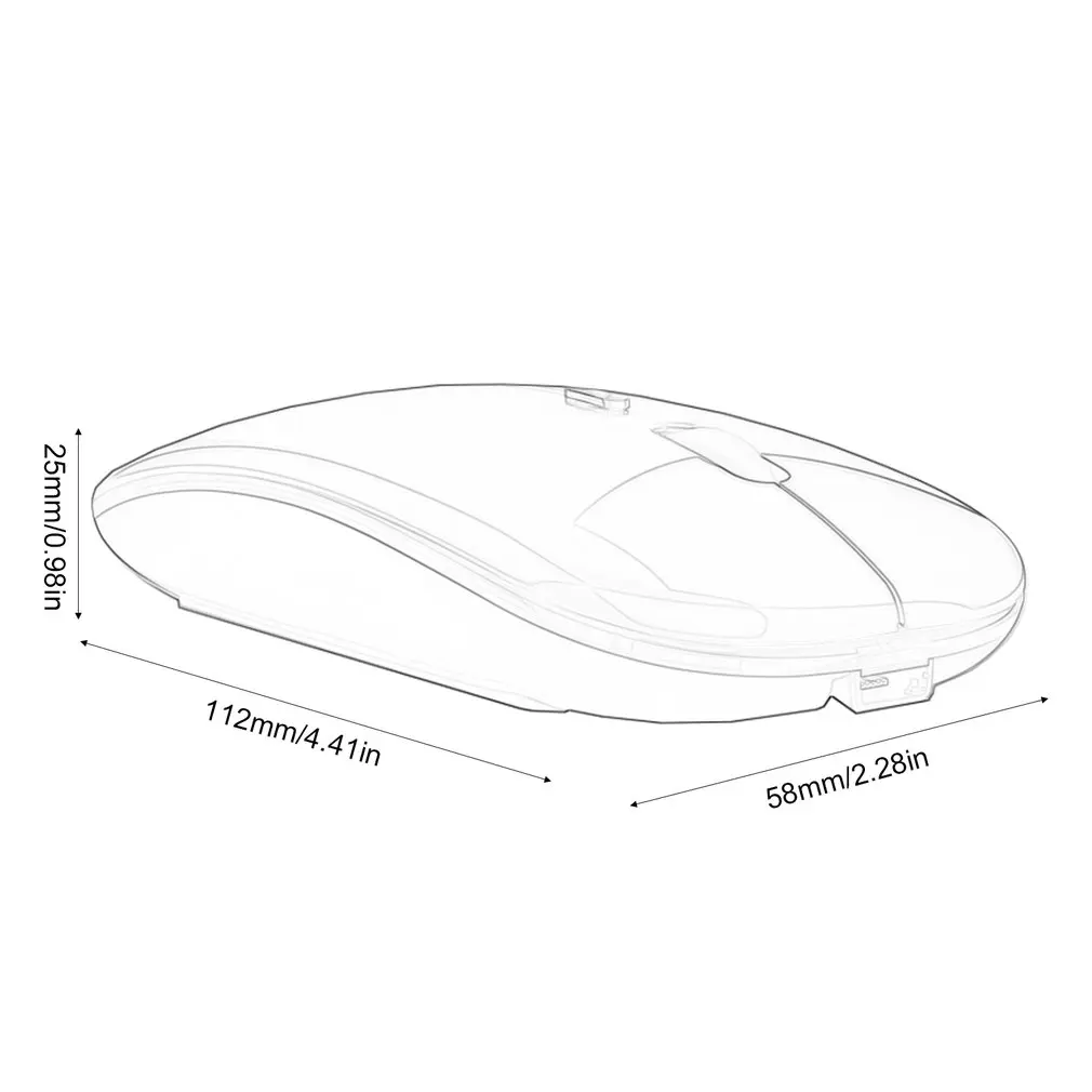 

Wireless Mouse 2 4G Silent Laptop Gaming Mouse Dual-mode Rechargeable Mouse 4 Buttons High-speed Mouse