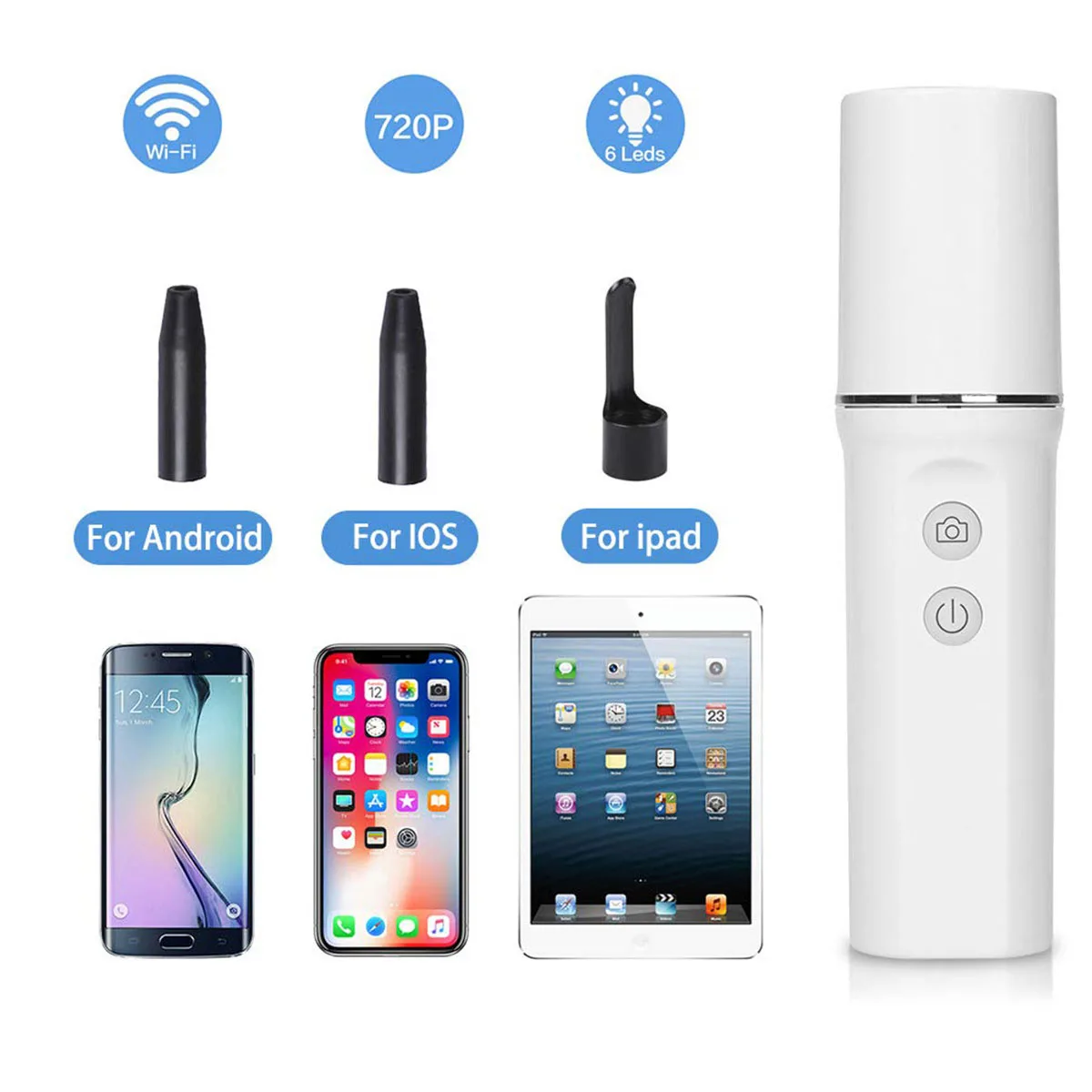 Цифровой ушной отоскоп с Wi Fi беспроводной Эндоскоп HD720P камера для осмотра ушей