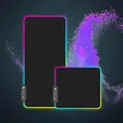 Очень большой Мышь игровой коврик Мышь Клавиатура Pad с цветовой моделью RGB светодиодный свет игровой Мышь коврик сторона-закрытая игра Non-Slip Мышь Pad