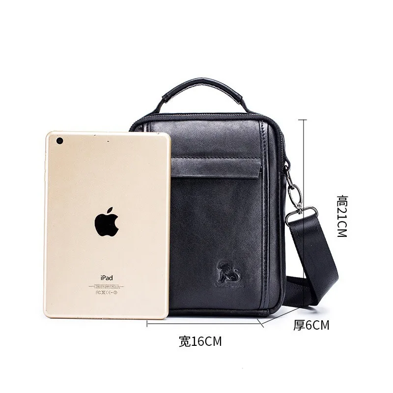 Кожаная сумка через плечо мужская Повседневная мессенджер деловой портфель