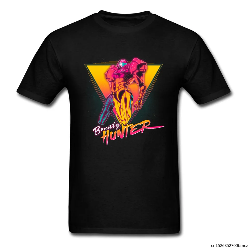 

Space Bounty Hunter Tee Shirt Trendy Tops Robot Warrior Anime Clothing Teens Tshirts Black
