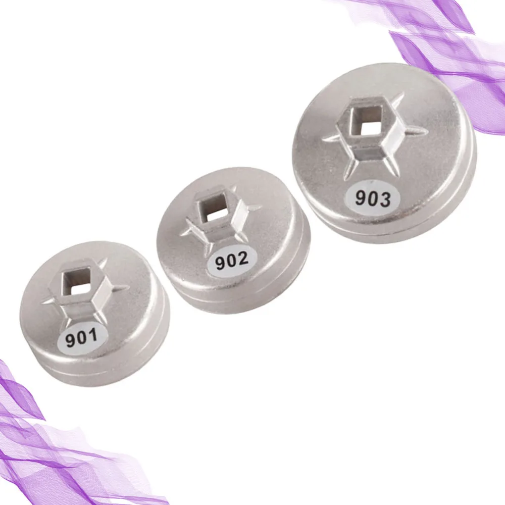 

3 шт. инструмент для снятия масляного фильтра типа крышки инструмент для сборки автомобильного ремонта торцевой ключ типа крышки серебрист...