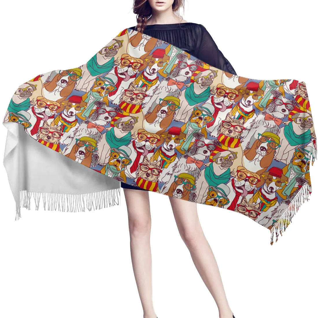 Мультяшное одеяло для собак шаль шерстяная женщин дизайнерские кашемировые
