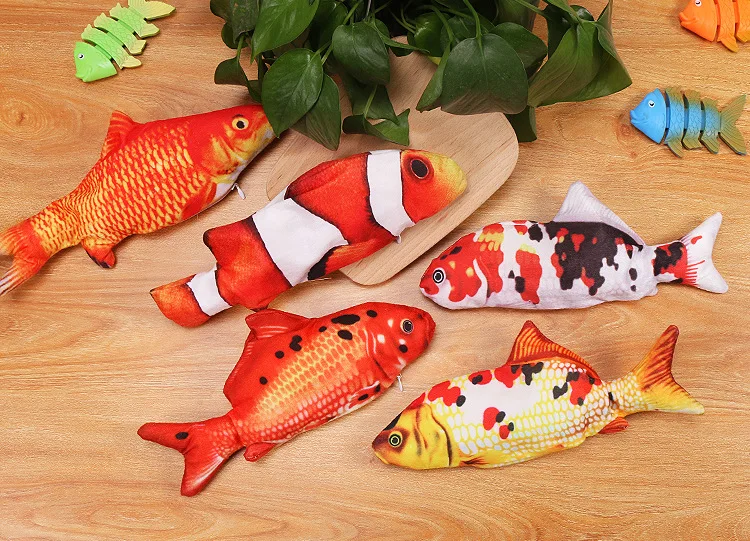 Движущаяся игрушка для рыбы QQQPET кошачья мята кота Реалистичная плюшевая