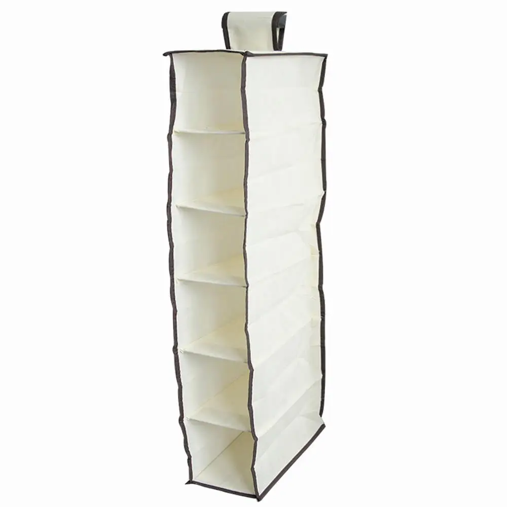 

Hanging Bag Hanging Wardrobe Storage Cabinets 4 Section Non-Woven Fabric Folding Portable Multi-Layer Household Supplies Home