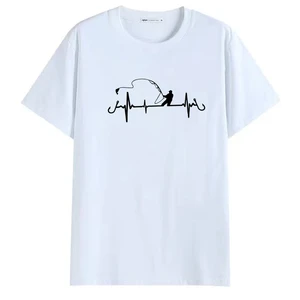 2021 Funny ECG Print Short Sleeve New White Tees Fashion T-shirt Top Summer Graphic Casual t shirt women fashion Korean T-shirt