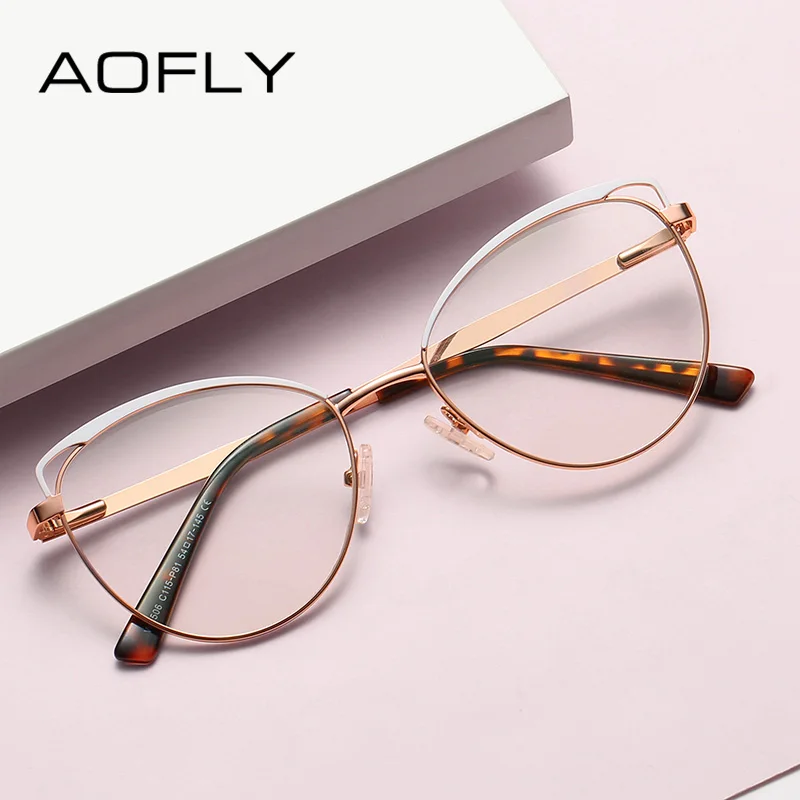 

Женские компьютерные очки «кошачий глаз» AOFLY, черные прозрачные компьютерные очки в оправе с пружинными петлями, с защитой от сисветильник, ...
