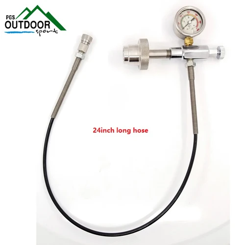 with 24inch hose SCBA заполняющая станция зарядный адаптер ручной плотный CGA347 адаптер 24/36 дюймов микроотверстие шланг для пейнтбола PCP пневматическая винтовка - Цвет: with 24inch hose